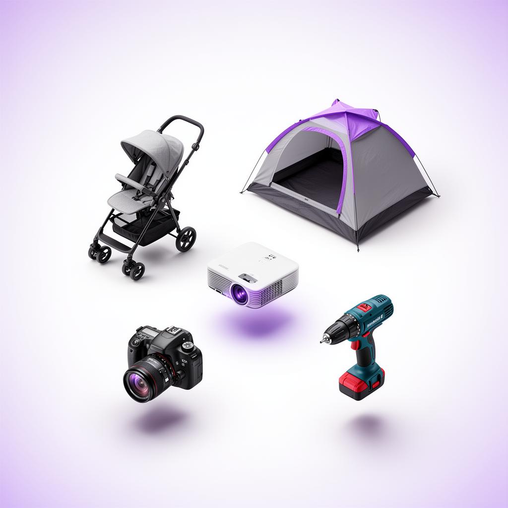 Khemah, stroller, projector, kamera dan drill untuk disewa di SmartSewa
